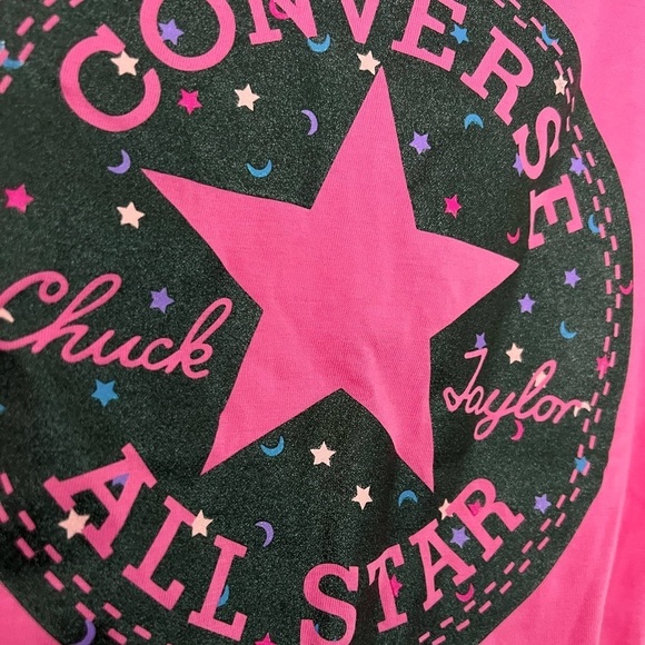 Converse cotton pink t-shirt, size 10-12, New with tags - Picture 2 of 7